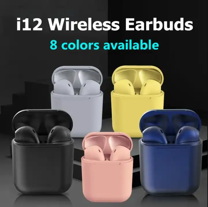 i7S &i 12 TWS Airpods_ with Super Sound & m10 m90High Quality Touch Sensors True Stereo Headphones with Built in Mic 10m Transmission Bluetooth Wireless Earbuds , Charging Case Sport Headset for all B